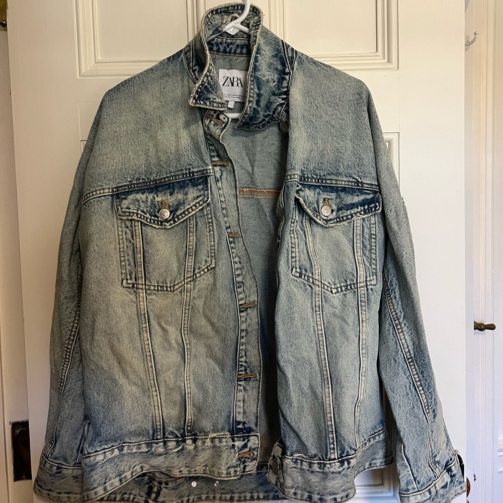 Zara oversized jean jacket